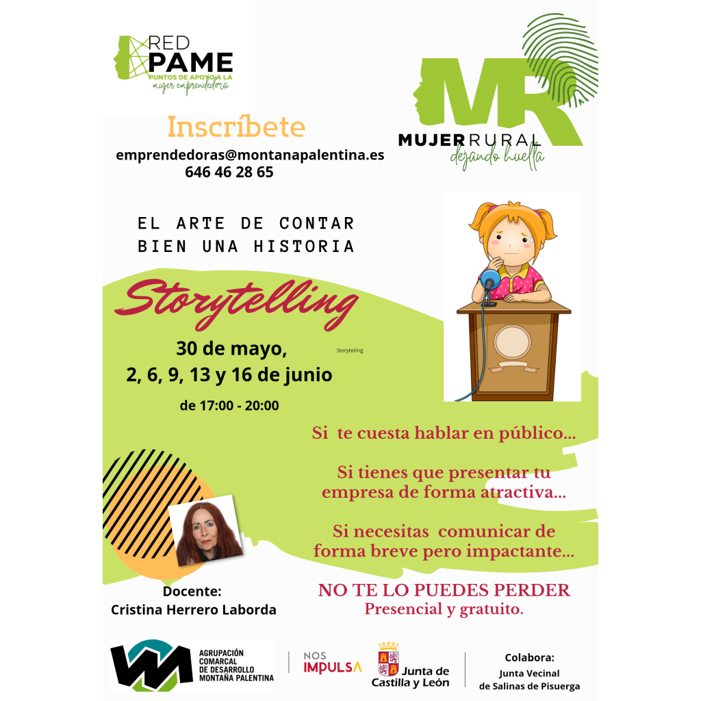 Mujer Rural. Curso Storytelling. Inscripción